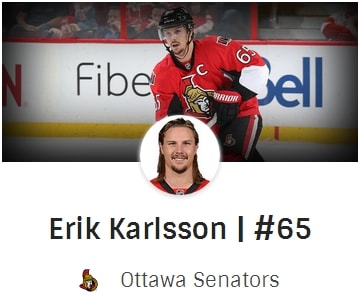 Erik Karlsson jerseys